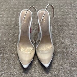 Aldo Clear Pointed-Toe Slingback Pumps